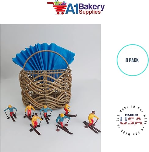 Miniatura 5 de A1BakerySupplies Cup Cake Decorating Pick Cupcake Decorator (juego de 8 esquiadores)