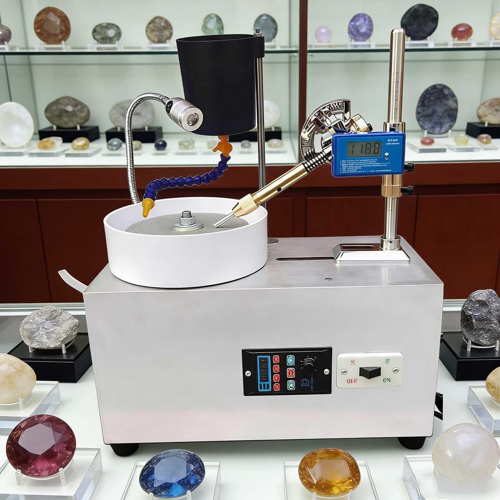 XNXYSMKJ Gem Faceting Machine,Faceting Machine & Jade Grinding Polishing Machine,For Jewelry Makers & Gem Enthusiasts,Adjustable 0-2800 Rpm Jade Stone Grinder
