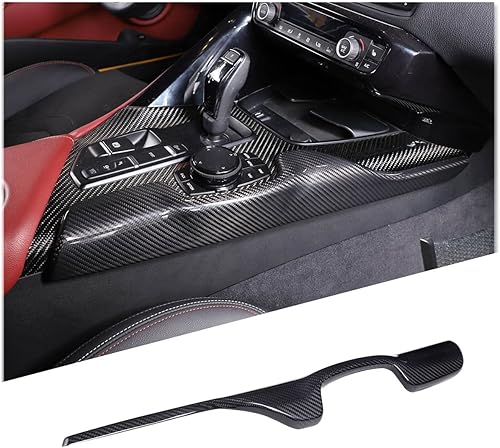 CHEAYAR Panel de cambios lateral de consola central compatible con Toyota Supra GR A90 A91 MK5 2019-2022, marco adhesivo para panel de cambios de