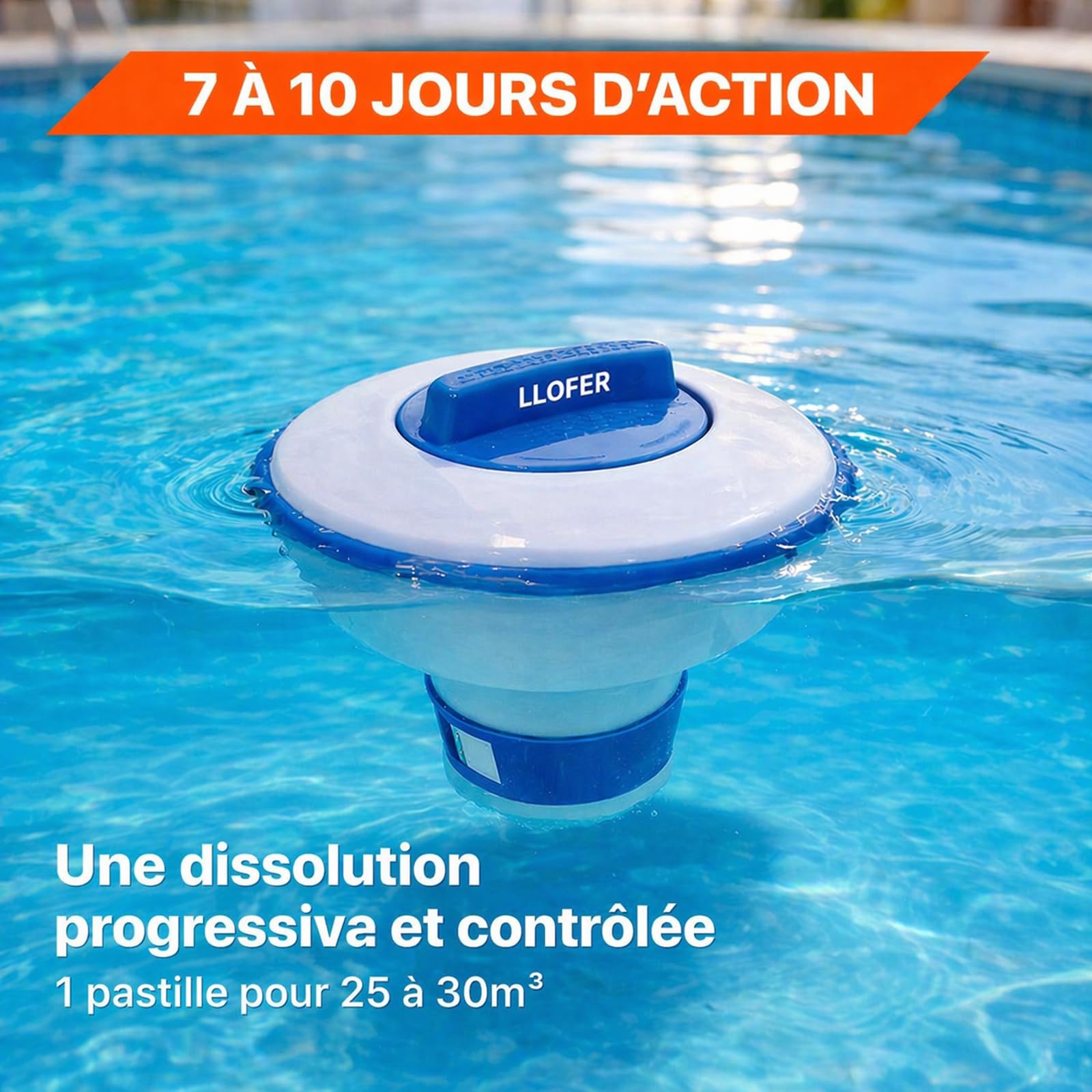 Chlore Multifonction en Galet de 250g - 5kg Total - Désinfection Longue Durée 7 Actions: désinfectant, bactéricide, virucide, Anti-algues, floculant, clarifiant et stabilisant.