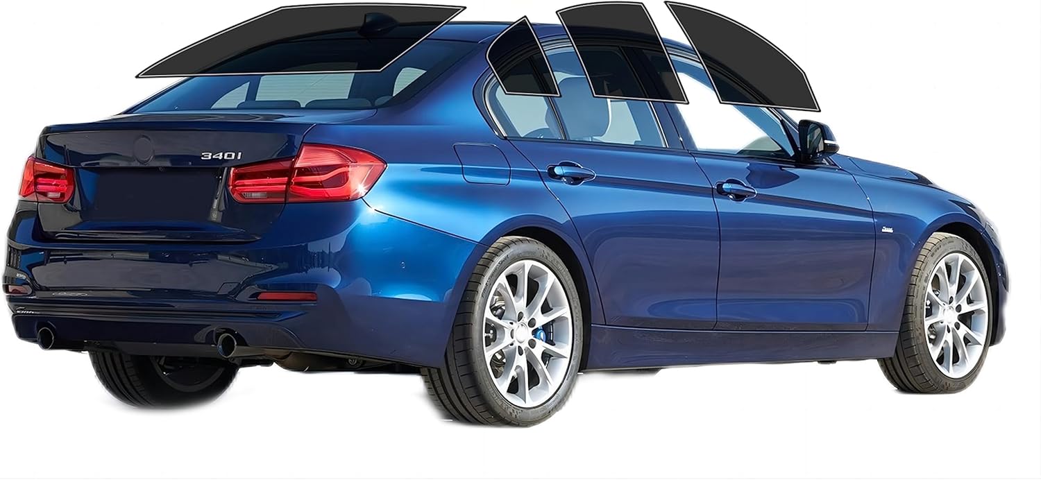 AUTOTEK Precut All Sides Windows Tint Film Cars Sun Blocking Protection Privacy Anti Shatter Glass Film Any Tint Shade kit for BMW 3 Series Sedan 2012-2018