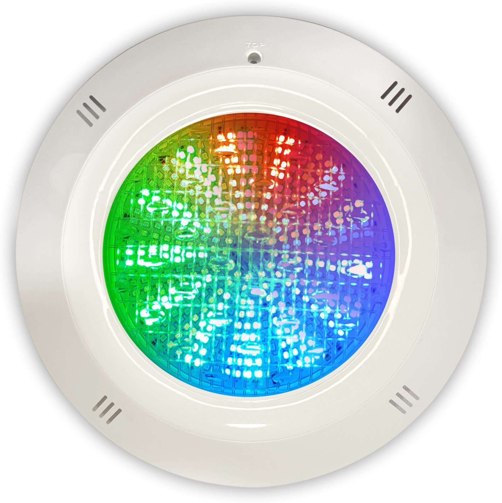 SWIMHOME Foco Piscina Superficie LED RGB 35W 12V AC (2 Hilos), Luz Colores con Memoria, Cambio Color por Interruptor, IP68, Fácil Instalación (Mando RF Opcional)