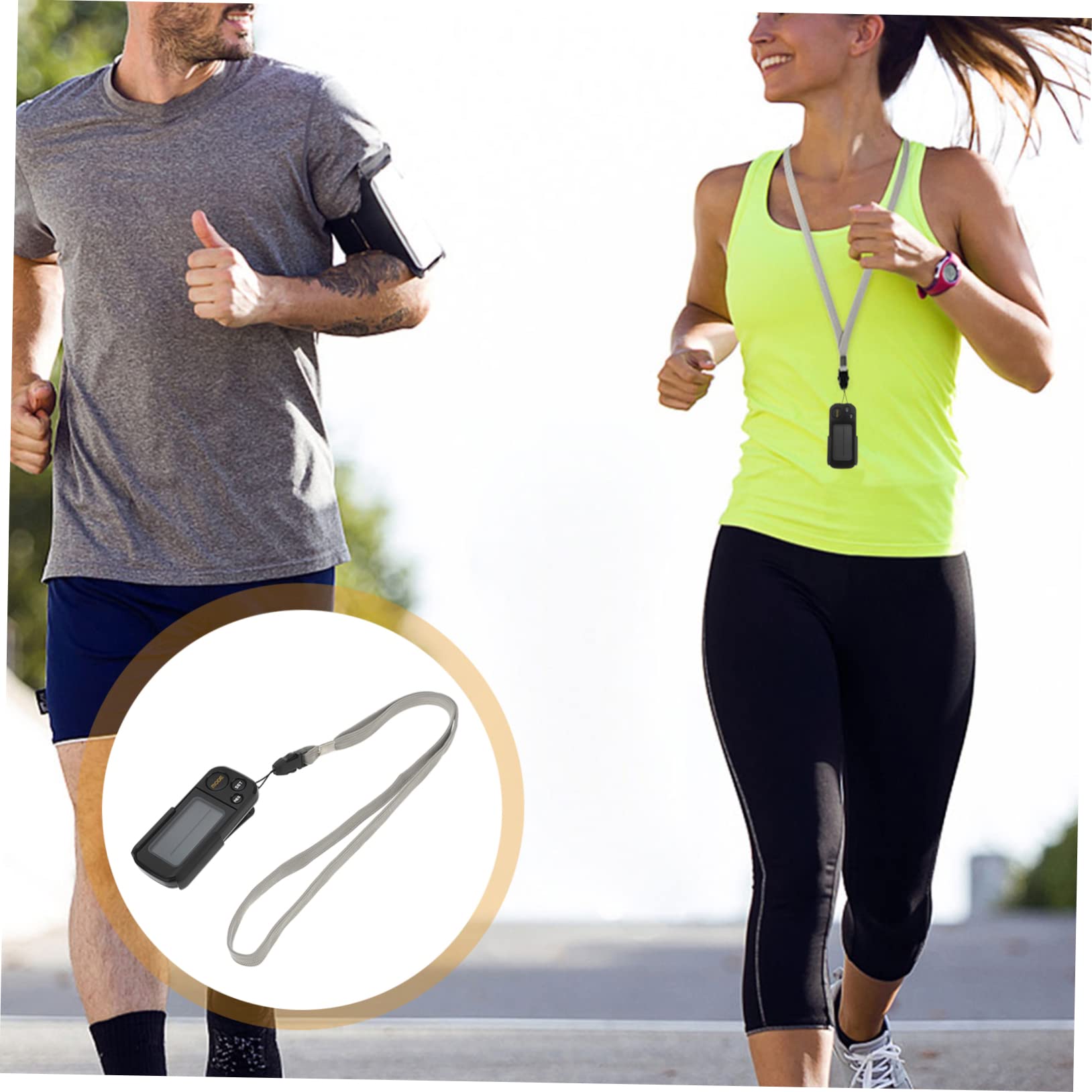 Podómetro Digital Multifuncional con Clip Medición Precisa de Distancia y Calorías Pantalla Accesorio Deportivo para Ejercicio y Actividad Física