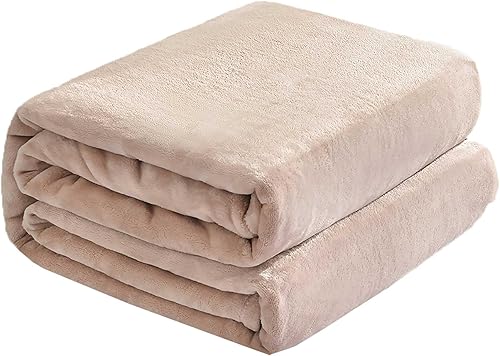 Kingole Manta de microfibra de franela afelpada. Suntuosa. Peso ligero. Acogedora. Para la cama o el sillón. Supersuave y cálida, en colores lisos.