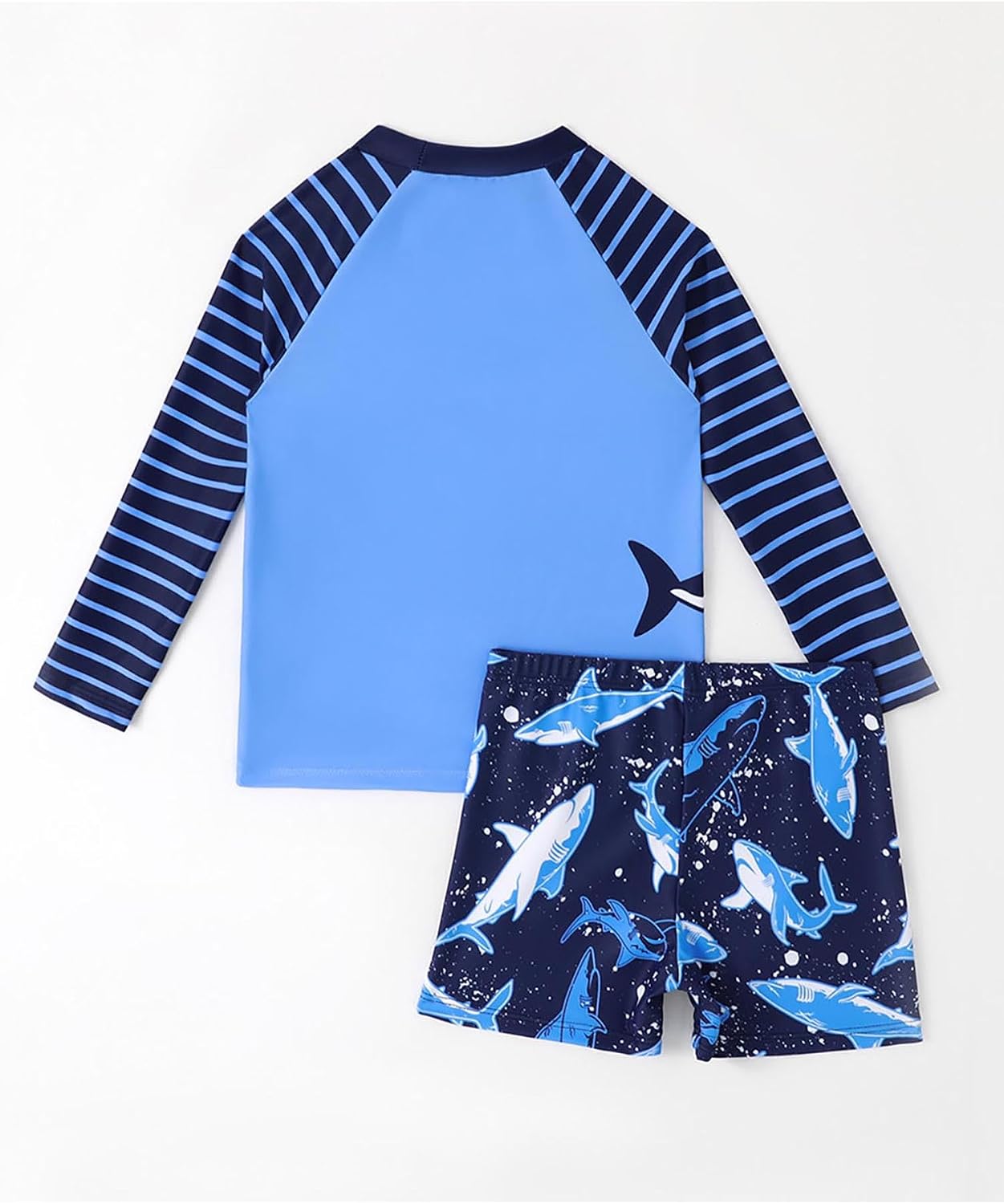 Kids Boys Rash Guard 2 Piece Swimwear Sun Protection Long Sleeve Swimsuit UPF 50+ Bathing Suit