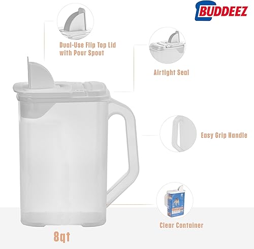 Miniatura 5 de Buddeez Contenedor de almacenamiento de alimentos para mascotas Contenedor de comida para perros y gatos y semillas de pájaros con capacidad de 8