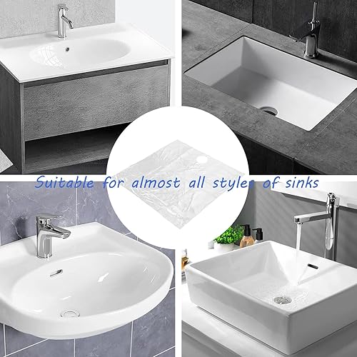 Miniatura 6 de Recogedor de pelo de barba para fregadero, paquete de 40 baberos para barba, desechable, para afeitar, cubierta de fregadero para afeitarse y