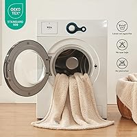 Vista 5 de 1 paquete de 3 mantas calmantes esponjosas de vellón de primera calidad para mascotas, manta sherpa suave para perros, cachorros, gatos, beige