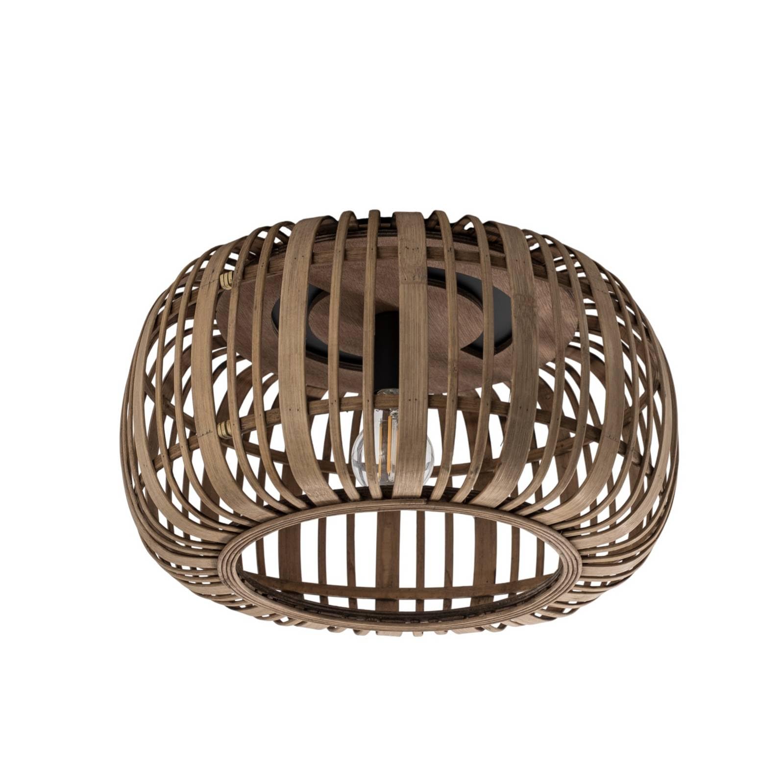 Lindby Canyana Ceiling Light, Natural, Rattan, Ø 40 Cm