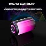 Waterproof Bluetooth Speaker, 10W Peak Power, Bluetooth 5.3 & Surround Sound – Portable Bluetooth Speakers with Colorful RGB Lighting, Bluetooth Speaker with Lights for Outdoor, Beach, and Shower
