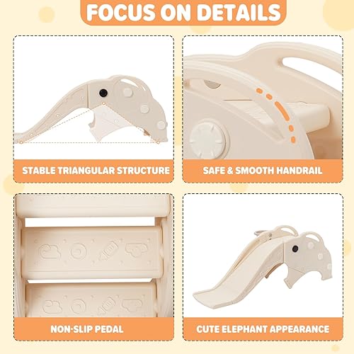 Miniatura 6 de Tobogán para niños pequeños con aro de baloncesto, primera diapositiva para niños en