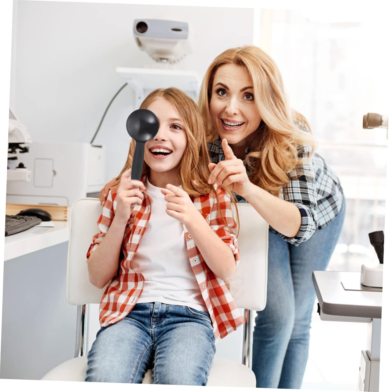 GLEAVI 2pcs Optometry Eye Shield Eye Occluder Handheld Eye Examination Eye Occluder Handheld Occluder Optical Occluder Eye Chart Occluder Gadgets for Kids Child Pp Eye Patch Frosted