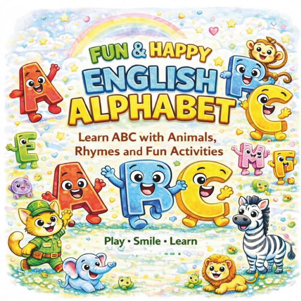 Fun & Happy English Alphabet: Learn ABC with Animals, Rhymes and Fun Activities