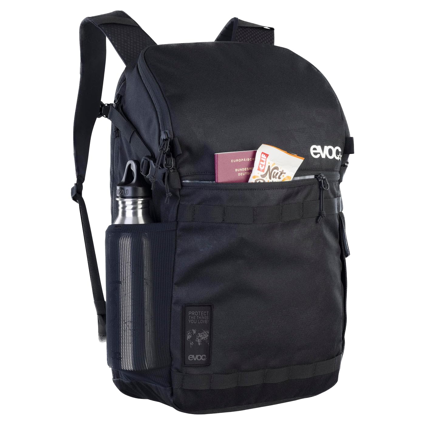 EVOC TRAVEL BACKPACK 22 Sac à dos de voyage (compartiment pour ordinateur portable avec accès latéral, bretelles ergonomiques, compartiments de rangement, poches latérales)