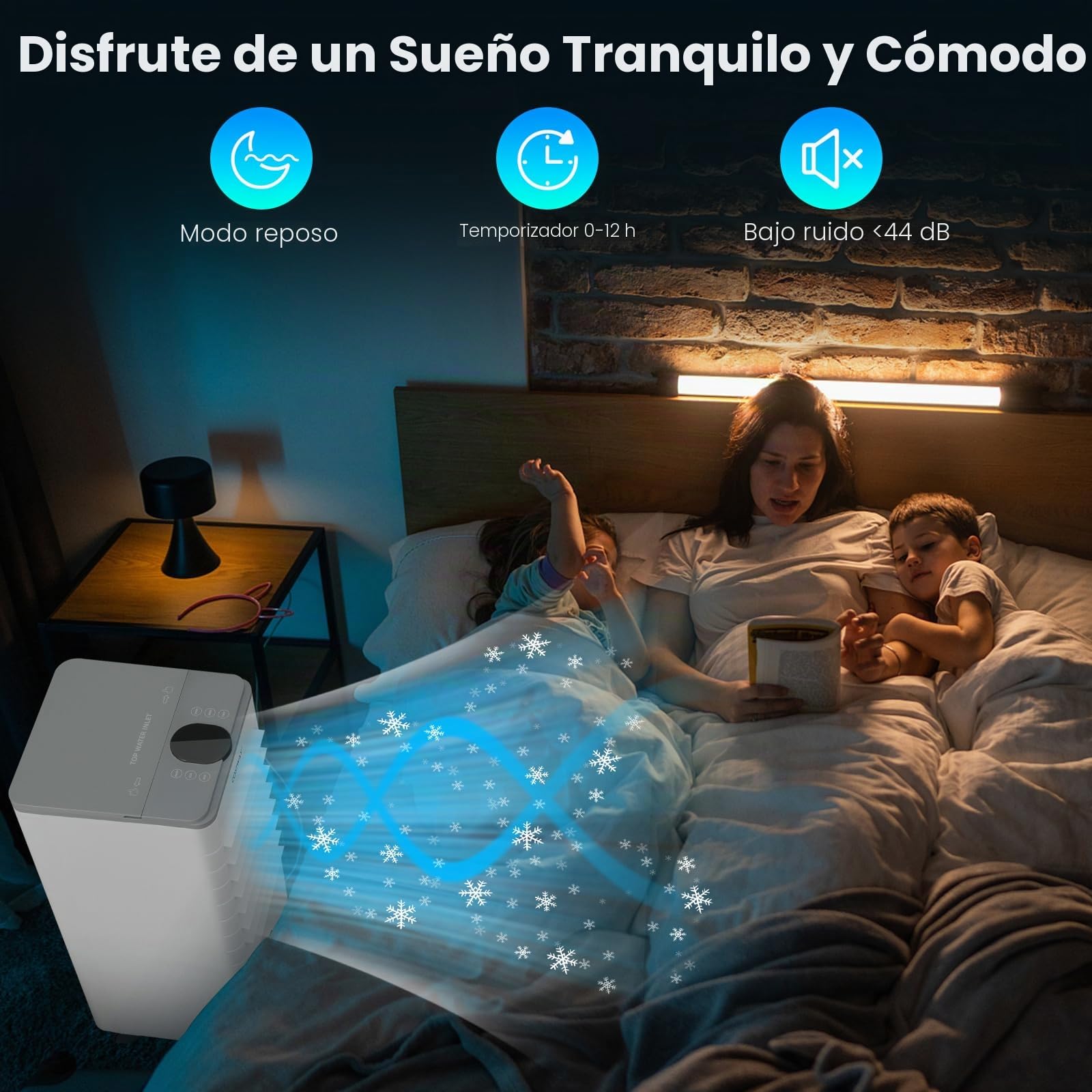 COSTWAY - Refrigerador de aire silencioso 4 en 1, aire acondicionado móvil sin evacuación 60 W, temporizador 12 h, ventilador, humidificador, bajo consumo (gris)