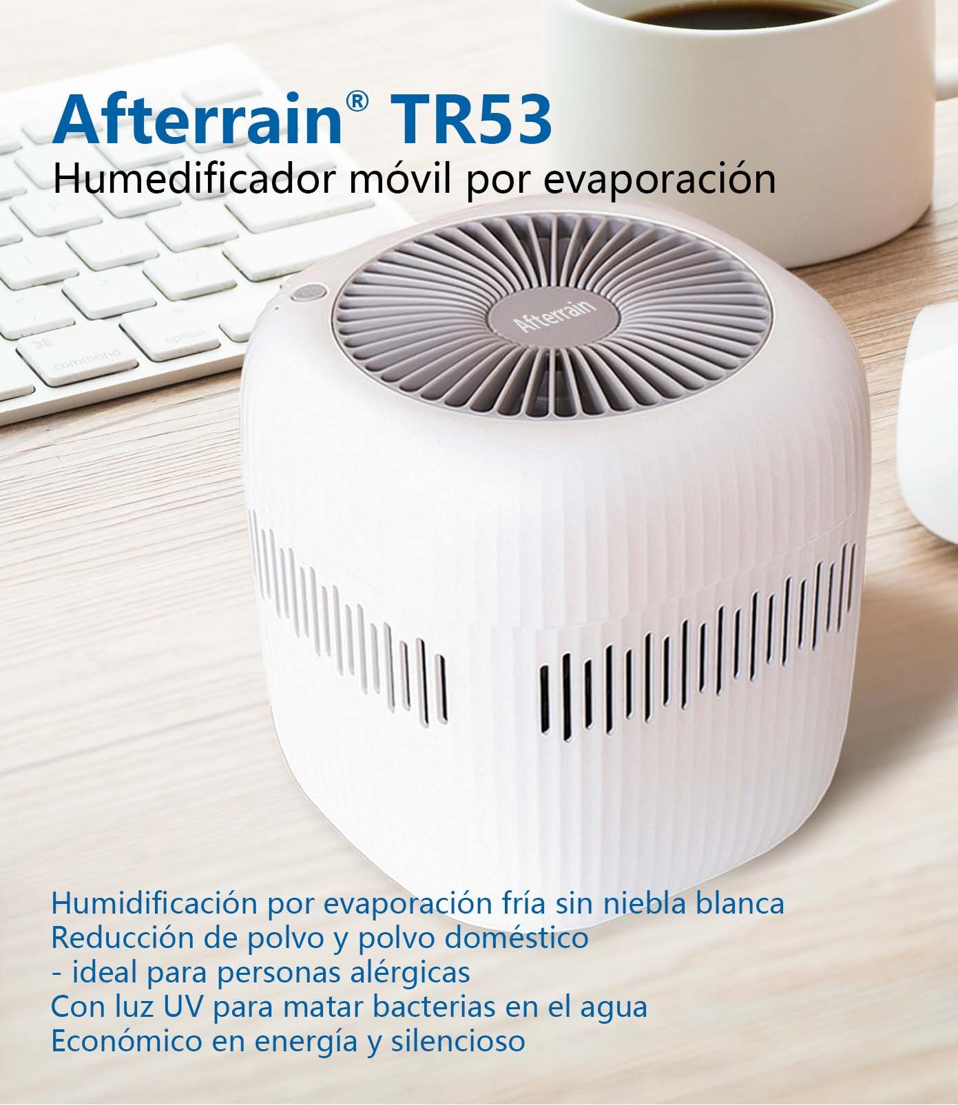 Mini humidificador de 2,5 litros para dormitorio oficina hotel USB sin niebla