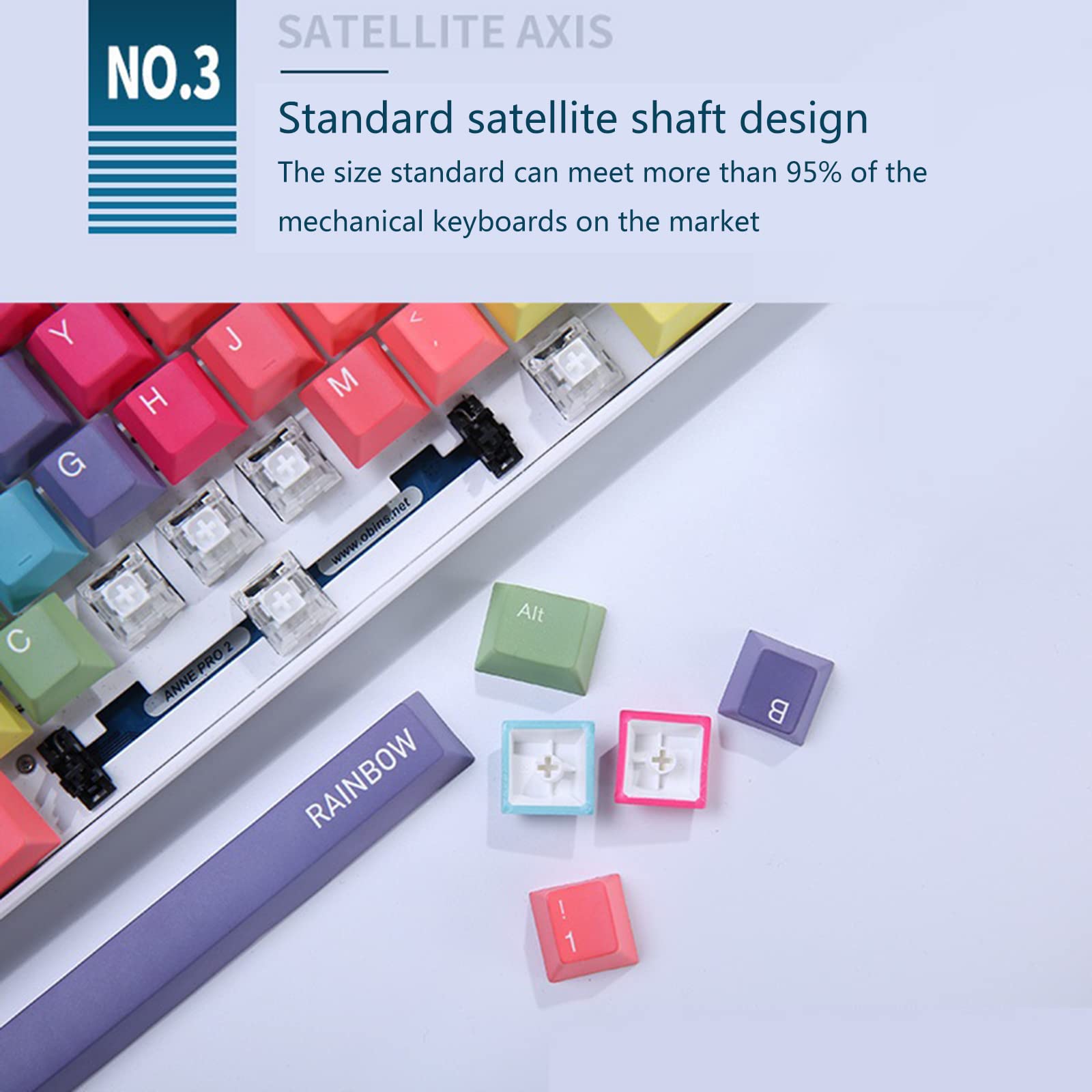 Tęczowy motyw PBT Dye Subbed Keycap 114-klawisz do przełącznika profil klawiatury mechanicznej do czapek tęcza do zestawu klawiatury do przełączników