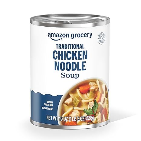 Amazon Grocery, Traditional Chicken Noodle Soup, 19 Oz