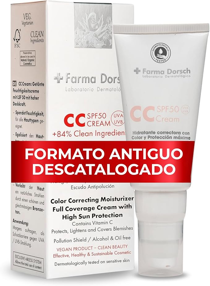Farma Dorsch CC Cream Hidratante Correctora con Color y Protección SPF 50 - 50 ml