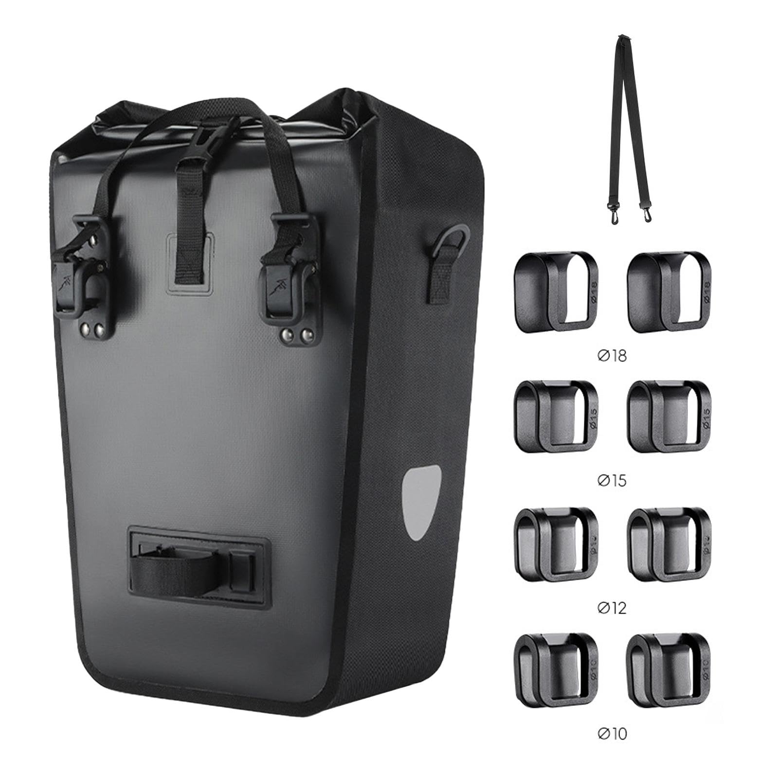 Abnehmbare Fahrradtaschen – Schnellverschluss-Schnallentasche – große Kapazität, wasserdichte Rücksitztasche, abnehmbar für Kleidung