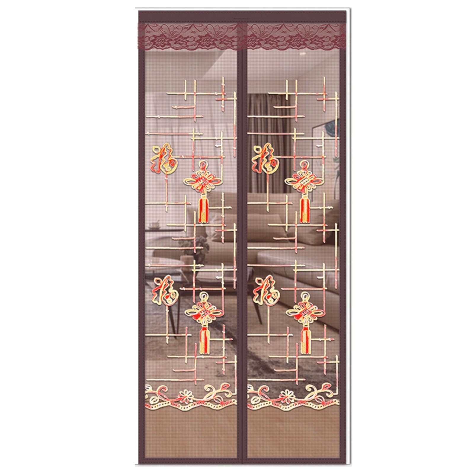 Moustiquaire magnétique robuste pour grande porte-fenêtre 34x82in