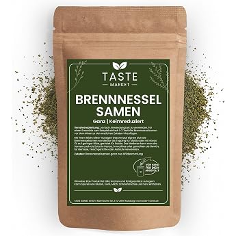 2 x 200 g Nettle Seeds Whole Germ Reduced Vegan Raw Food Taste Market Quality Nettle Seeds Whole