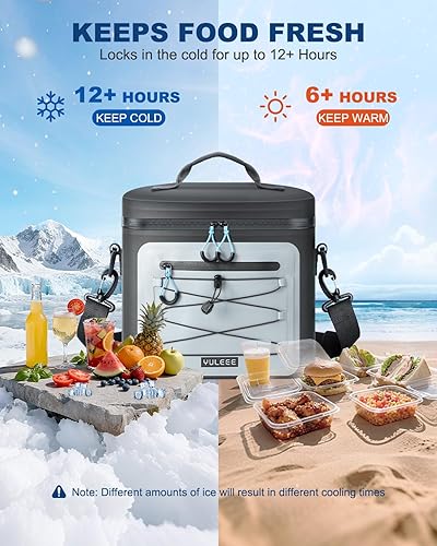 Miniatura 2 de Bolsa enfriadora, 81630 latas de lados suaves, paquete de enfriamiento aislado portátil pequeño, enfriador de almuerzo diario, baúl de hielo a