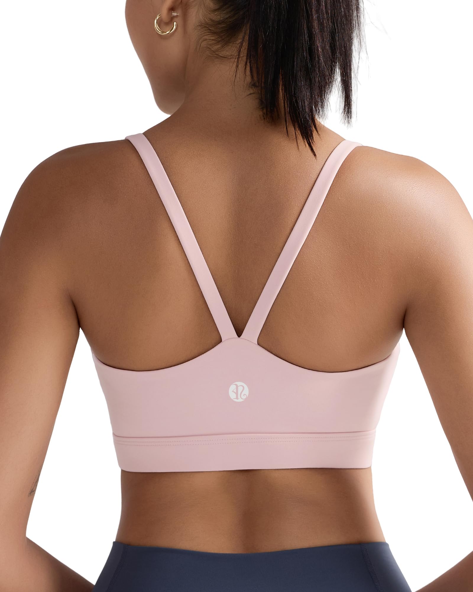 RUNNING GIRL Sports Bras for Women,Light Impact Molded Cup Strap Sports Bra