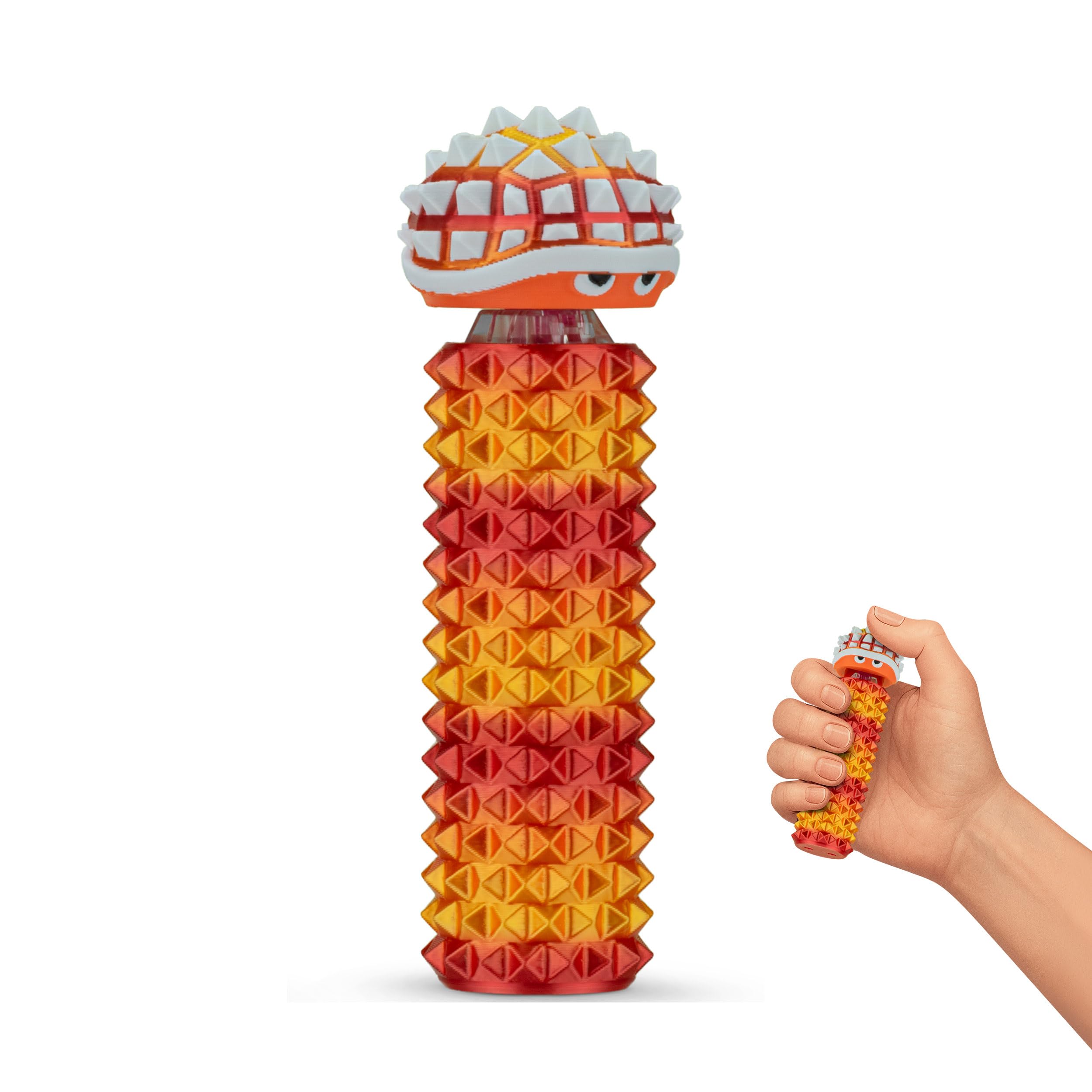 Distractibles Shelly - Sensory Fidget Clicker, Textured Pain Stim Device, Stress Relief for Focus and Concentration (Neon Nova)