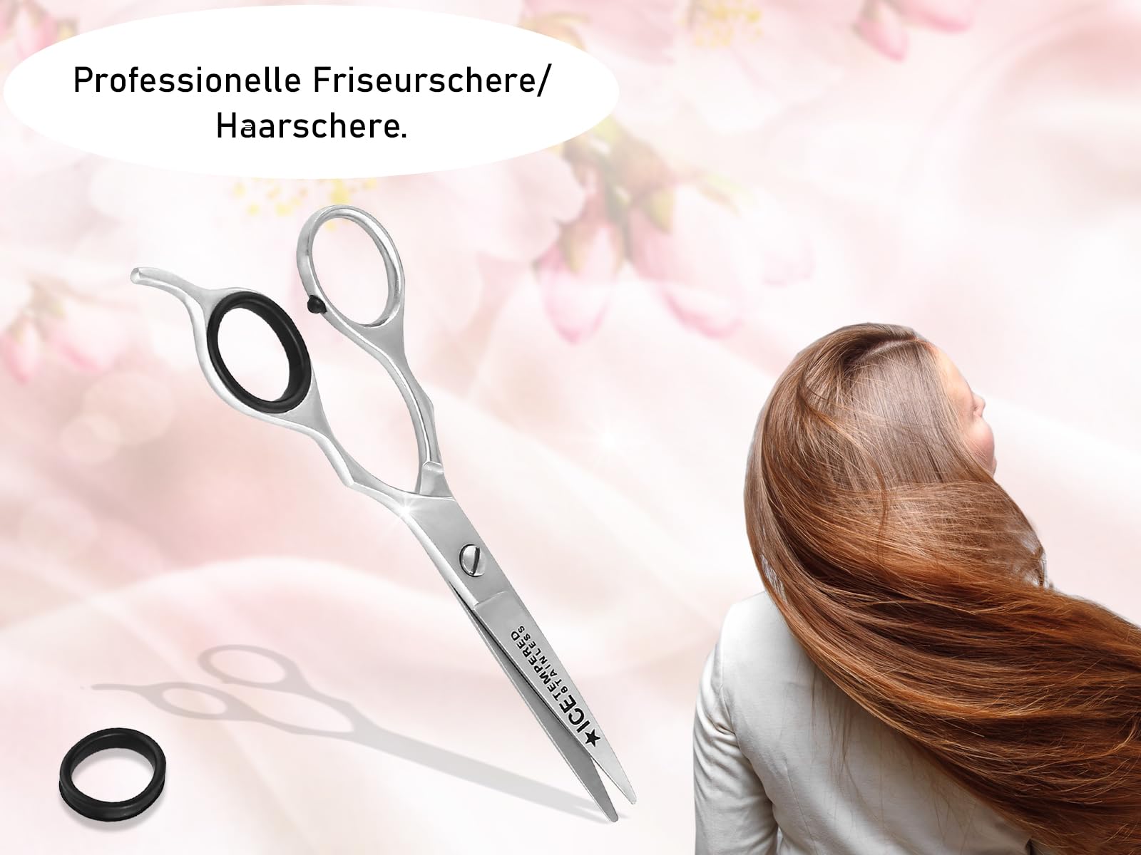 Kazuko Friseurschere Mit Blumen-Design – 13,97 Cm, Rostfreier Edelstahl