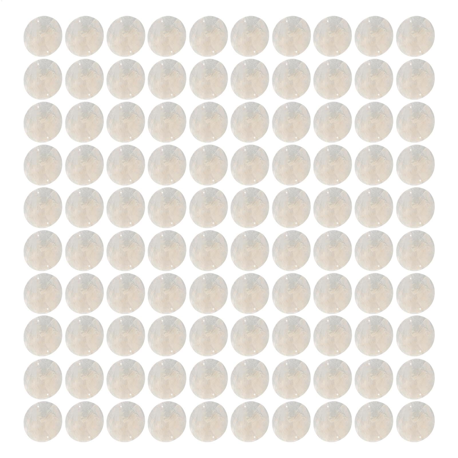 100 Gusci Rotondi Naturali Per Artigianato, 5 Cm, Con Foro, Colore Verde Lago, Per Campanelli Eolici E Decorazioni Fai Da Te - 2