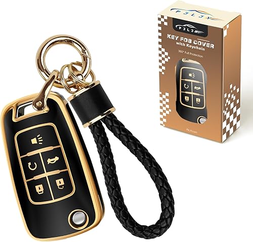 Funda para llavero compatible con Chevrolet, Camaro Cruze Equinox Malibu SS Sonic Spark Volt GMC Terrain Aveo TRAX Epica SAIL 3, carcasa de