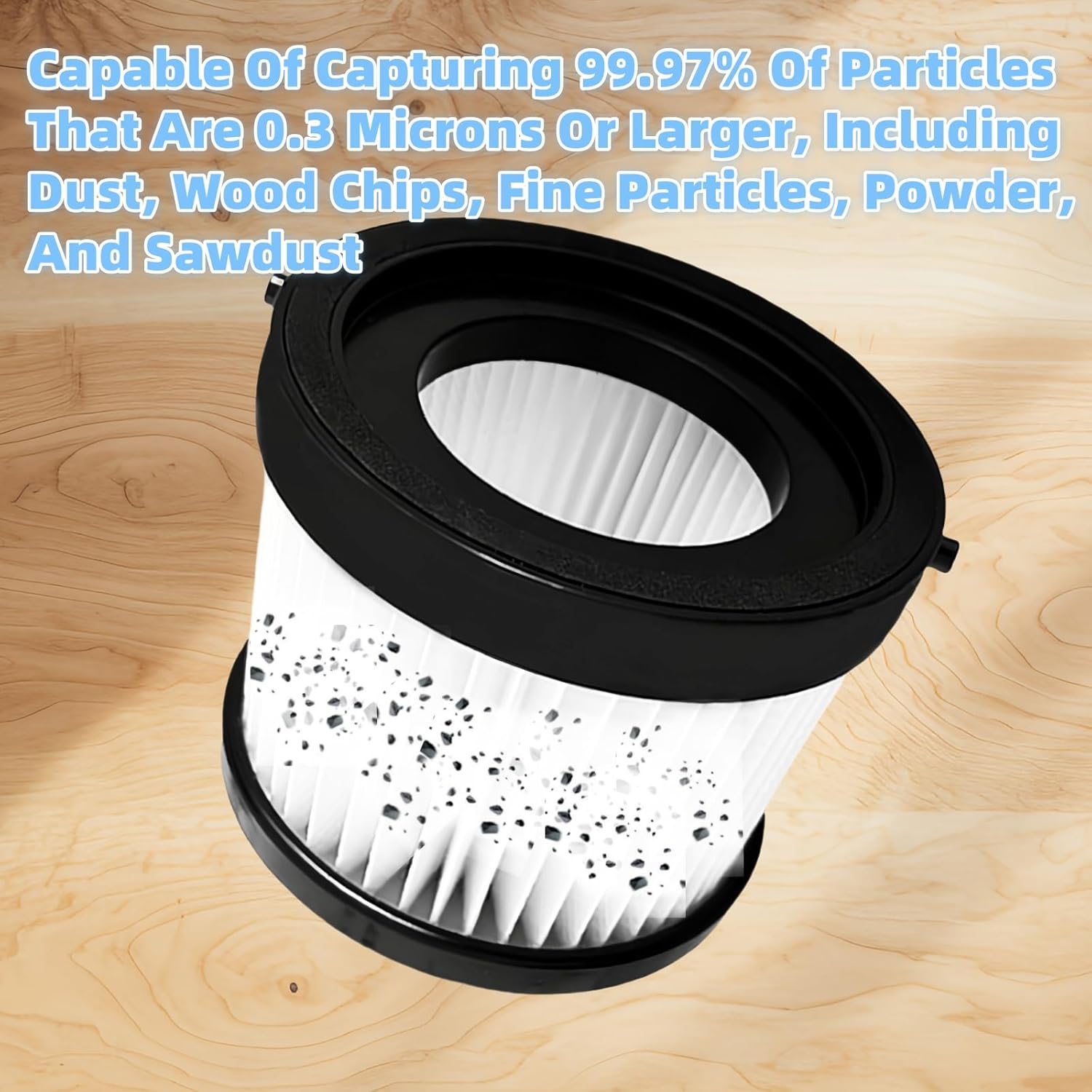 Compatible With Dewalt Vacuum Filter DCV501HB DCV5011H Attachments Replacement HEPA Filters, Fits Dewalt 20V Cordless Handheld Vacuum Cleaner, Includes 2 Cleaning Brushes, Washable And Reusable (6pk) - Image 4