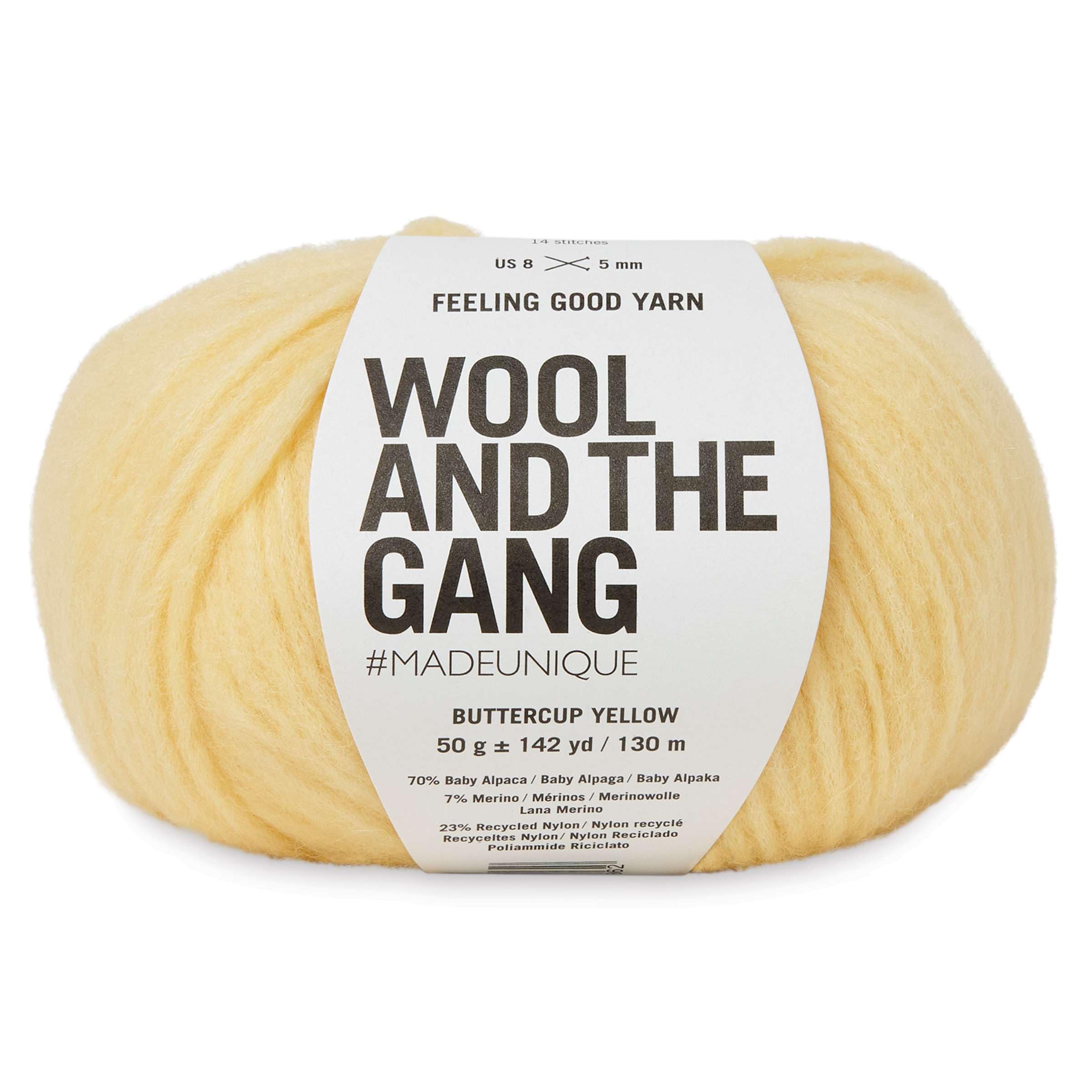 Wool and the Gang - Feeling Good Yarn, Buttercup Yellow, 50g