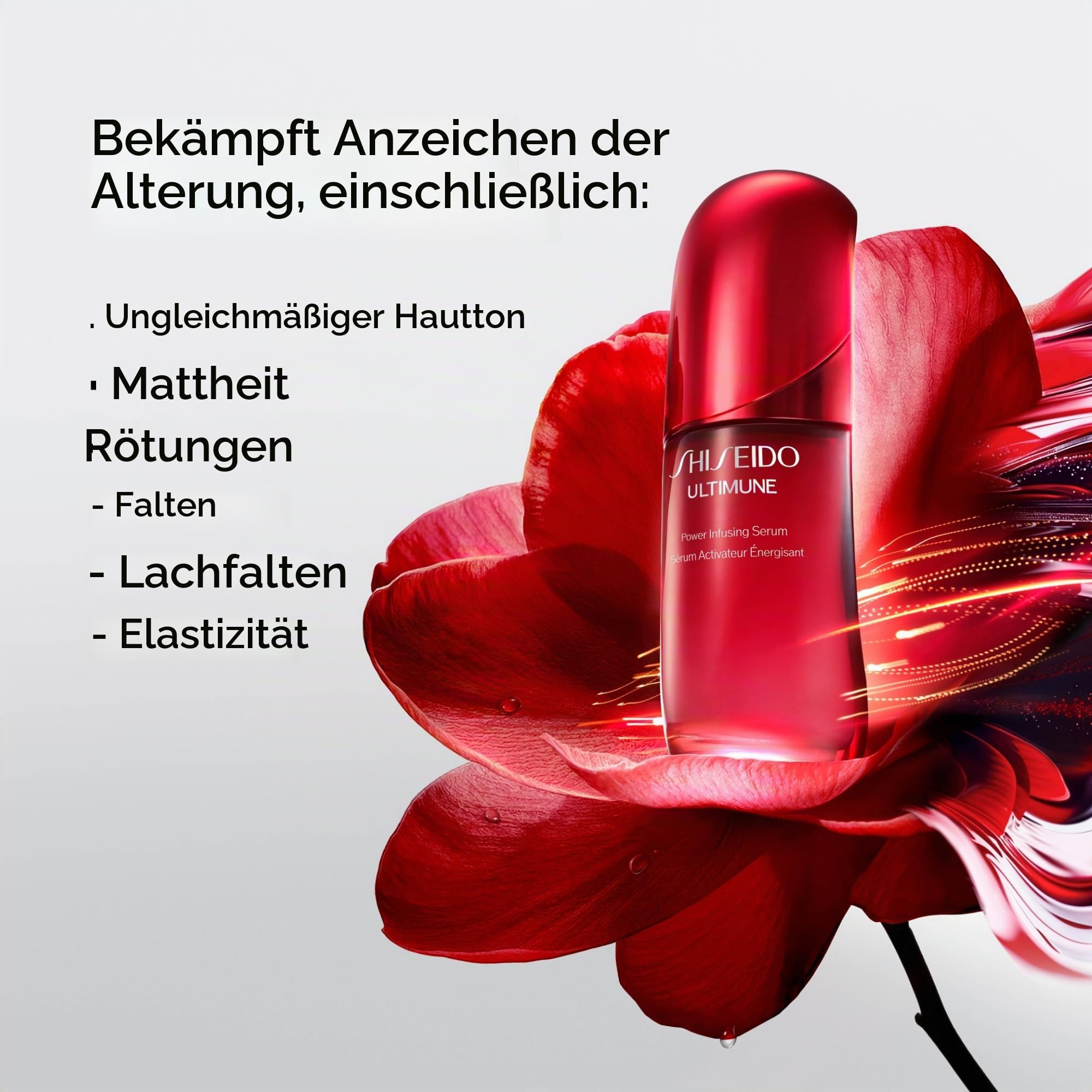 Shiseido I Ultimune I Power Infusing Face Serum I Schnell einziehend | Hydratisierendes Anti-Aging-Serum I Stärkt Abwehrkraft und Feuchtigkeitsbarriere mit fermentierter Kamelie