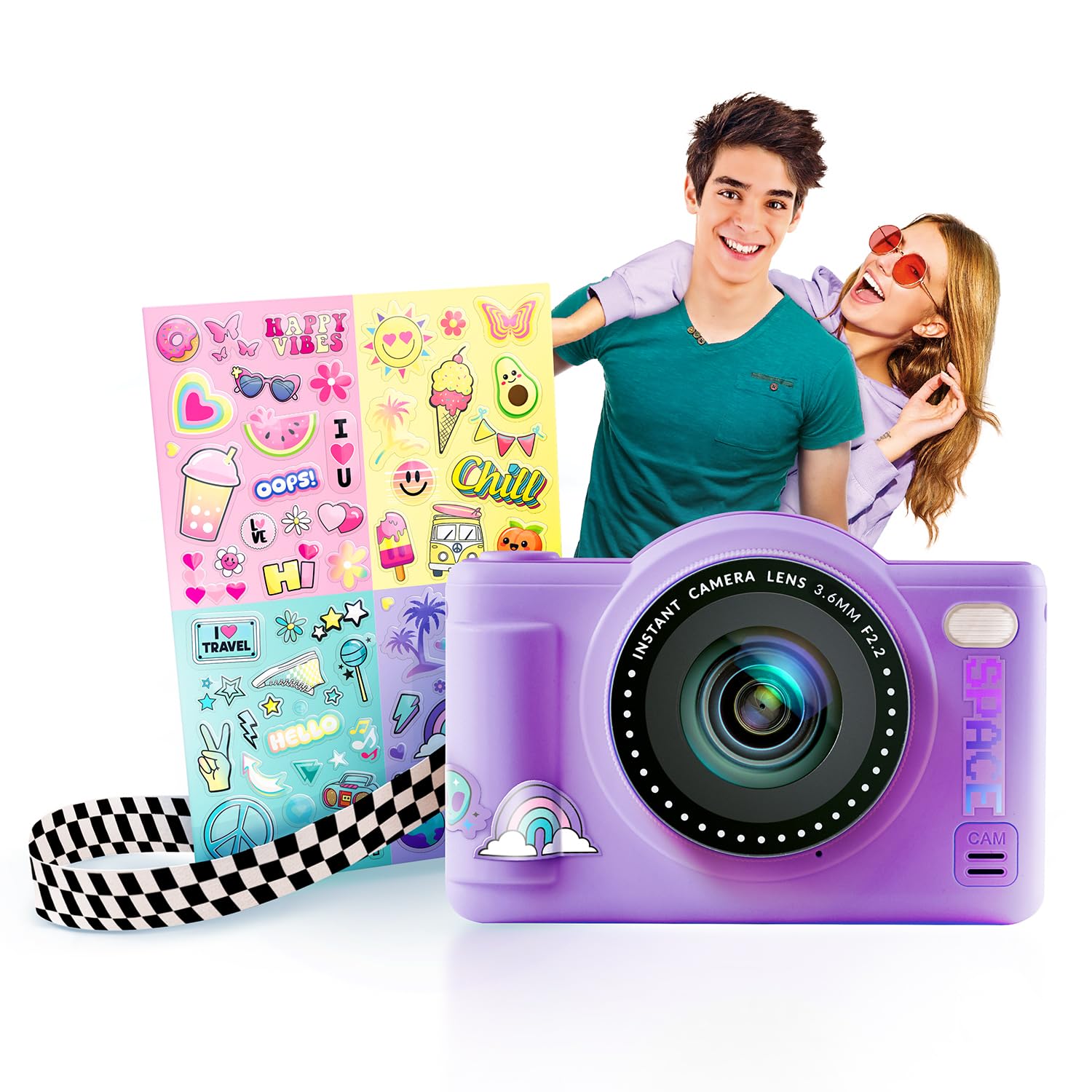 Canal Toys - Photo Creator - Appareil Photo Pop Numérique Violet pour Enfants De 8 Ans Et Plus - Selfie Et Caméra Vidéo avec Filtres Amusants - Idée Cadeau Tendance À Emporter Partout - CLK 041