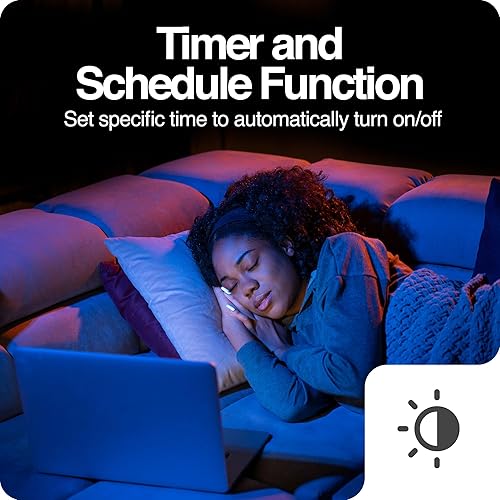 Miniatura 6 de Intermatic ABRA BR30 - Bombilla inteligente Wi-Fi, 750 lúmenes, LED RGB que cambia de color controlado por voz, compatible con Alexa y Google Home,