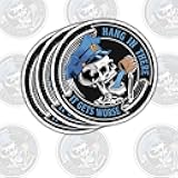 3 Pcs Hang in There It Gets Worse Police Skeleton Sticker – Funny Quote Vinyl Decal Waterproof for Laptop, Water Bottle, Tumbler – Gift for Police Fans, Humor Seekers, and Skeleton Lovers – 3 Inch