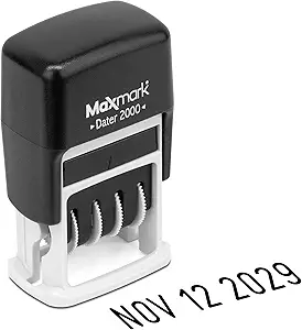 MaxMark 2000 Dater Self Inking Date Stamp - Black