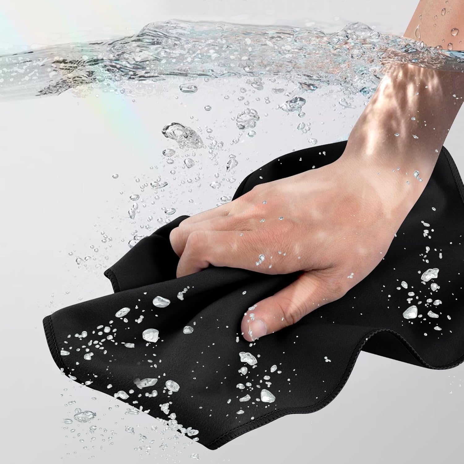 DoreenBeads Sweat Absorbing Handkerchiefs, 5Pcs Small Quick Drying Microfiber Sweat Rag Towels for Gym, Sports and Workout 11.8” x 11.8” - Image 3