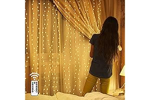 MESHA Bedroom Christmas Curtain Lights 8 Modes