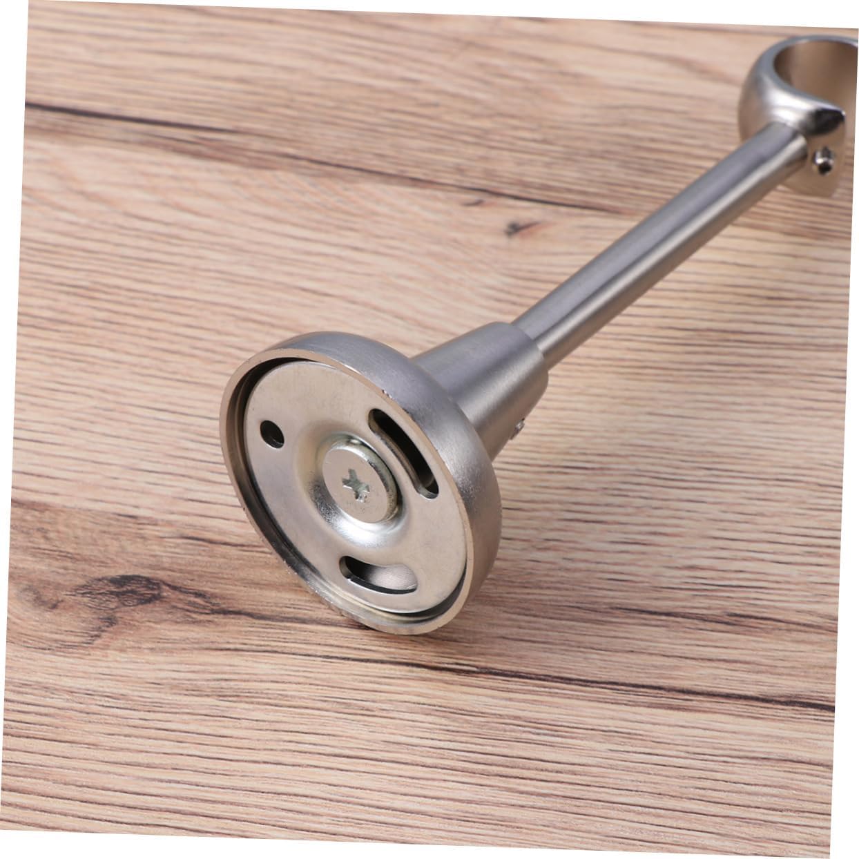 GARVALON 2 Pack Silver Double Curtain Rod Bracket 20mm/25mm Diameter Iron Pole Holder for Windows