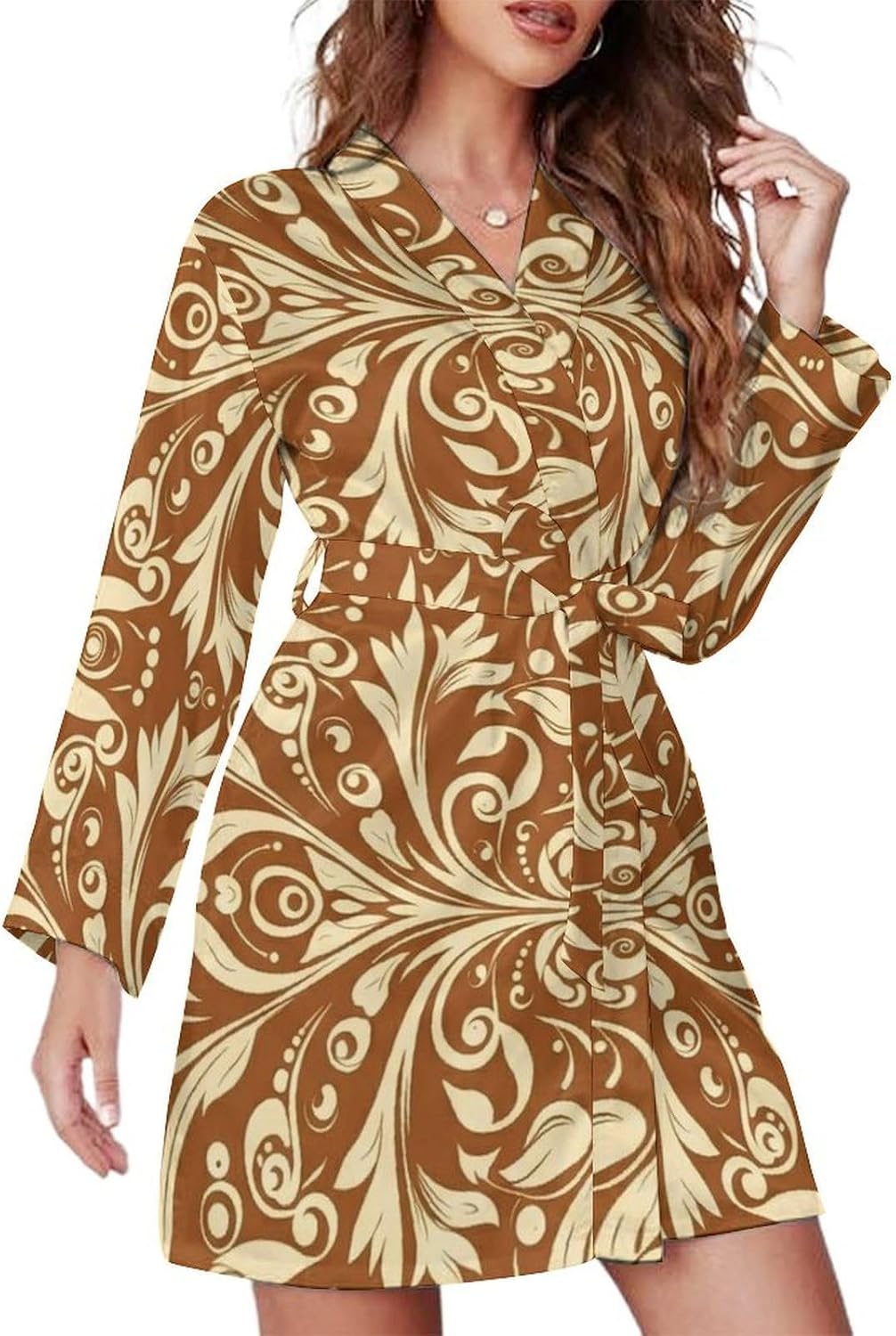 Women's Snug Fit Long Sleeve Pajamas Nightgown
