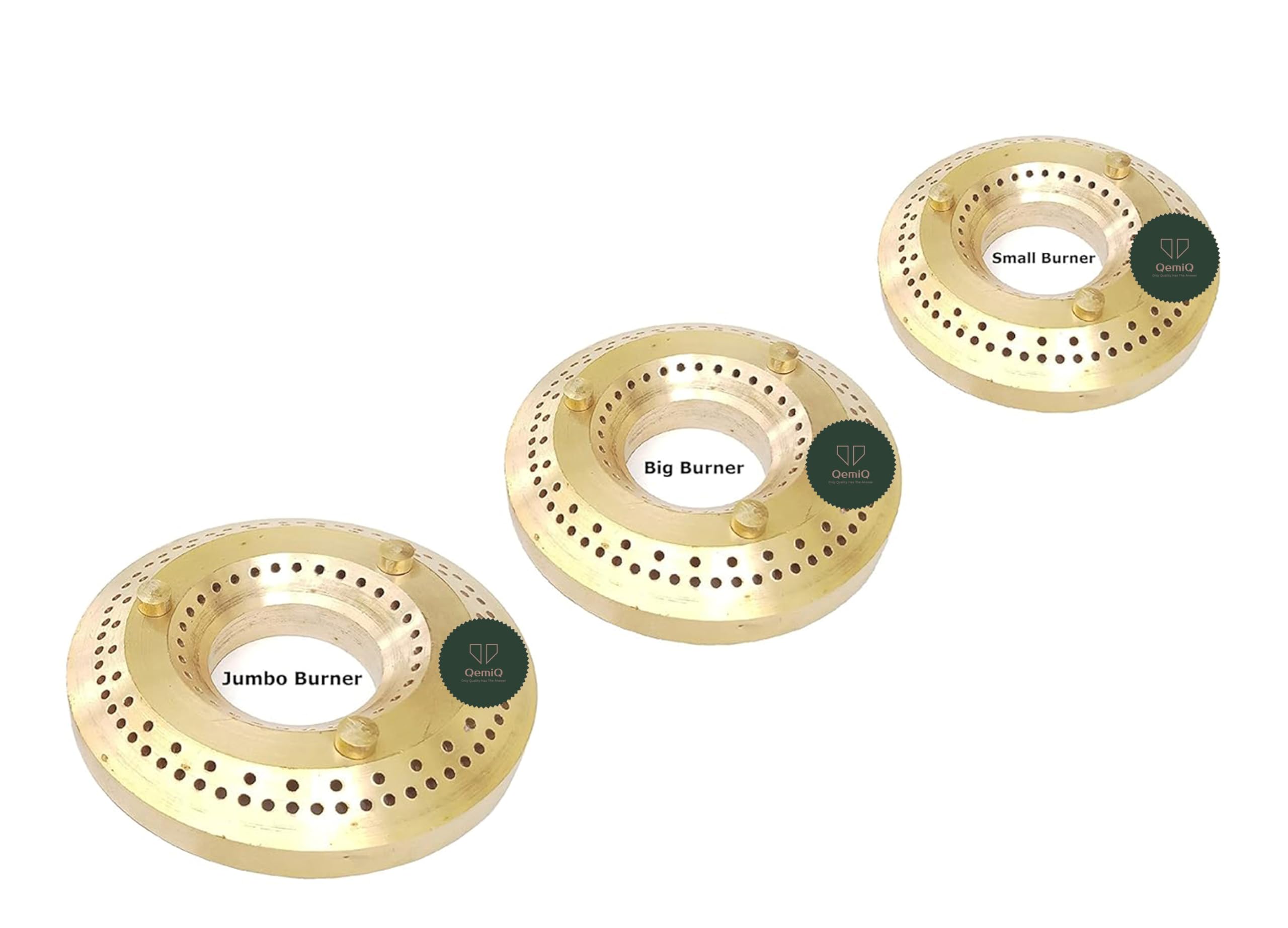 "Gas Stove Brass Burner" For -"PIGEON/BAJAJ/BUTTERFLY(For GlassTop models only)/ USHA/WONDERCHEF/GLEN/FABER/TANDEM" stoves (Small-1 unit, Big-1 unit, Jumbo-1 unit) Brass