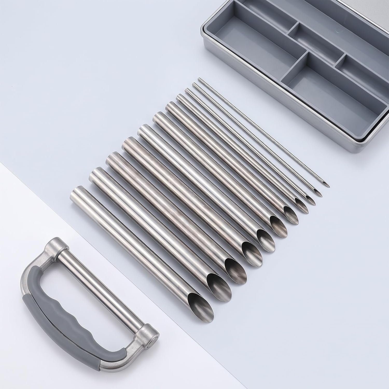 12Pcs Clay Hole Cutters Tools Hand Sculpture Clay Holes Puncher Drill Carve