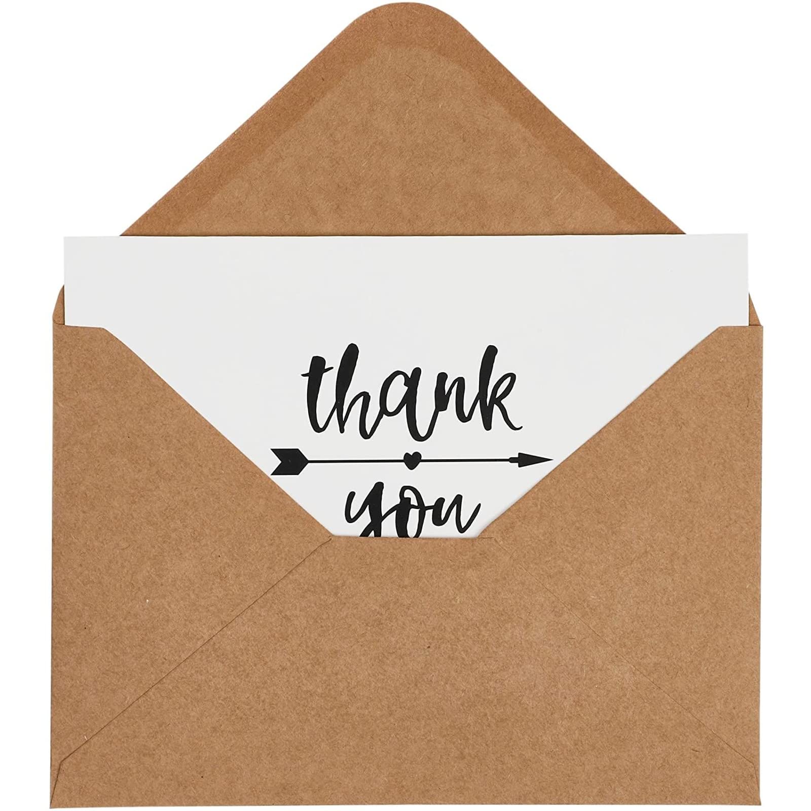 Thank You Cards 48Count Thank You Notes, Kraft Paper Bulk Thank You