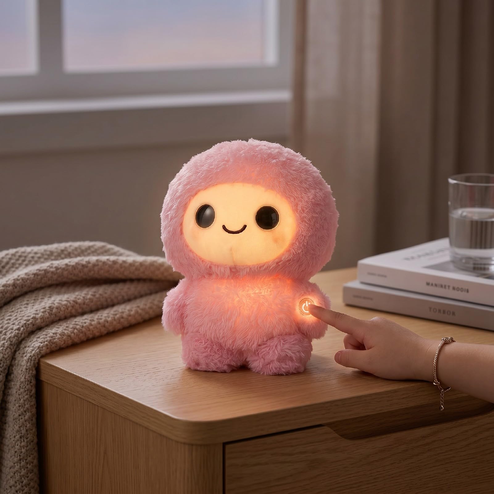 Juguete de Peluche AI, Animal de Peluche Interactivo con Chat de Voz en 66 Idiomas, Juguete Compañero de AI, Inteligente Que Habla con Juegos Educativos de Narración y (Pink)