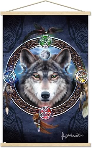 Trends International Brigid Ashwood - Celtic Wolf Guide Wall Poster with Magnetic Frame Trends International Brigid Ashwood - Celtic Wolf Guide Wall Poster with Magnetic Frame