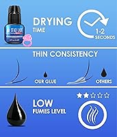 Vista 5 de STACY LASH Pegamento de extensión de pestañas de evolución extra fuerte (0.17 onzas líquidas/0.2 fl oz), secado de 0.5 a 1 segundo/retención – 8