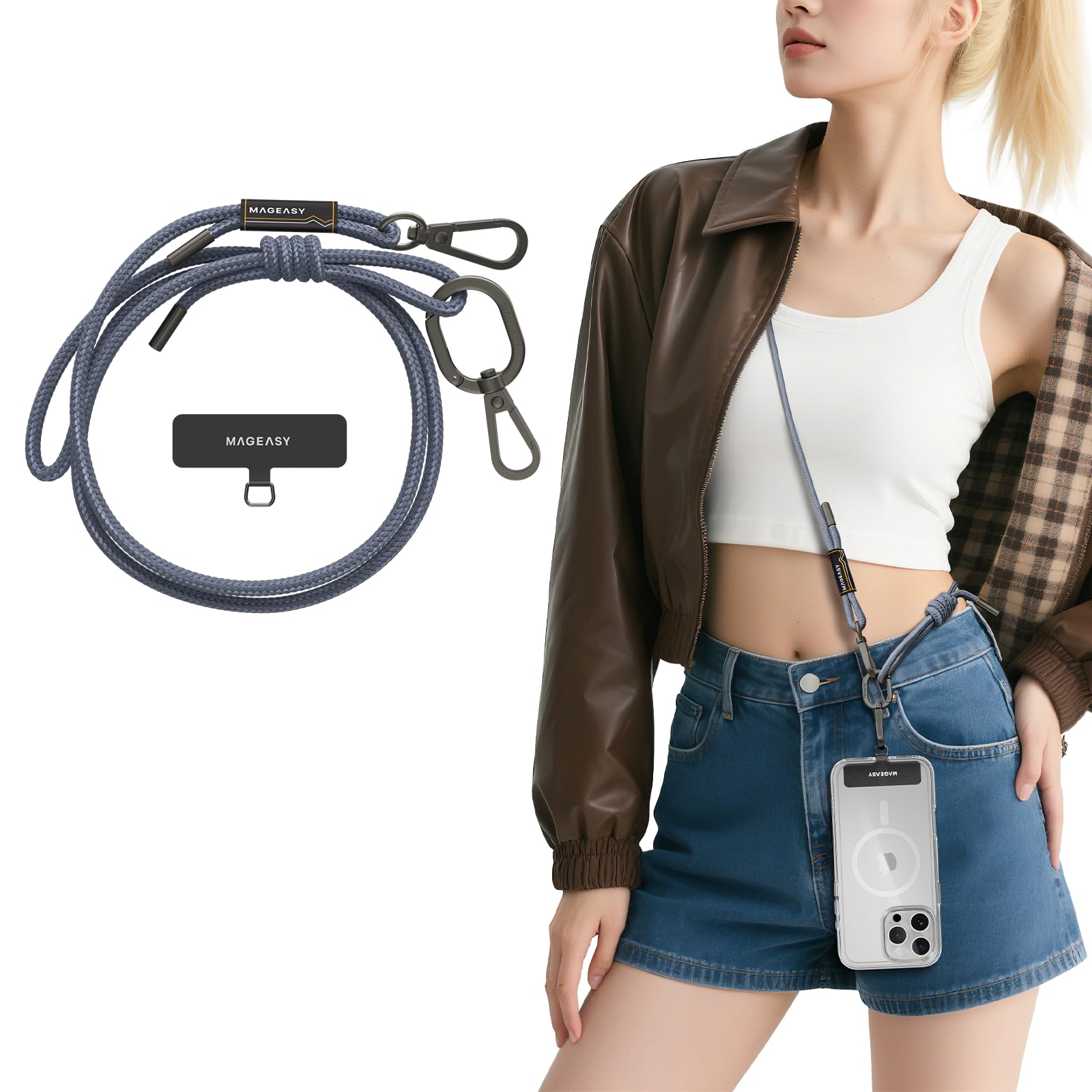 Amazon.com: MAGEASY Universal Cell Phone Lanyard - Anti-Theft Rope